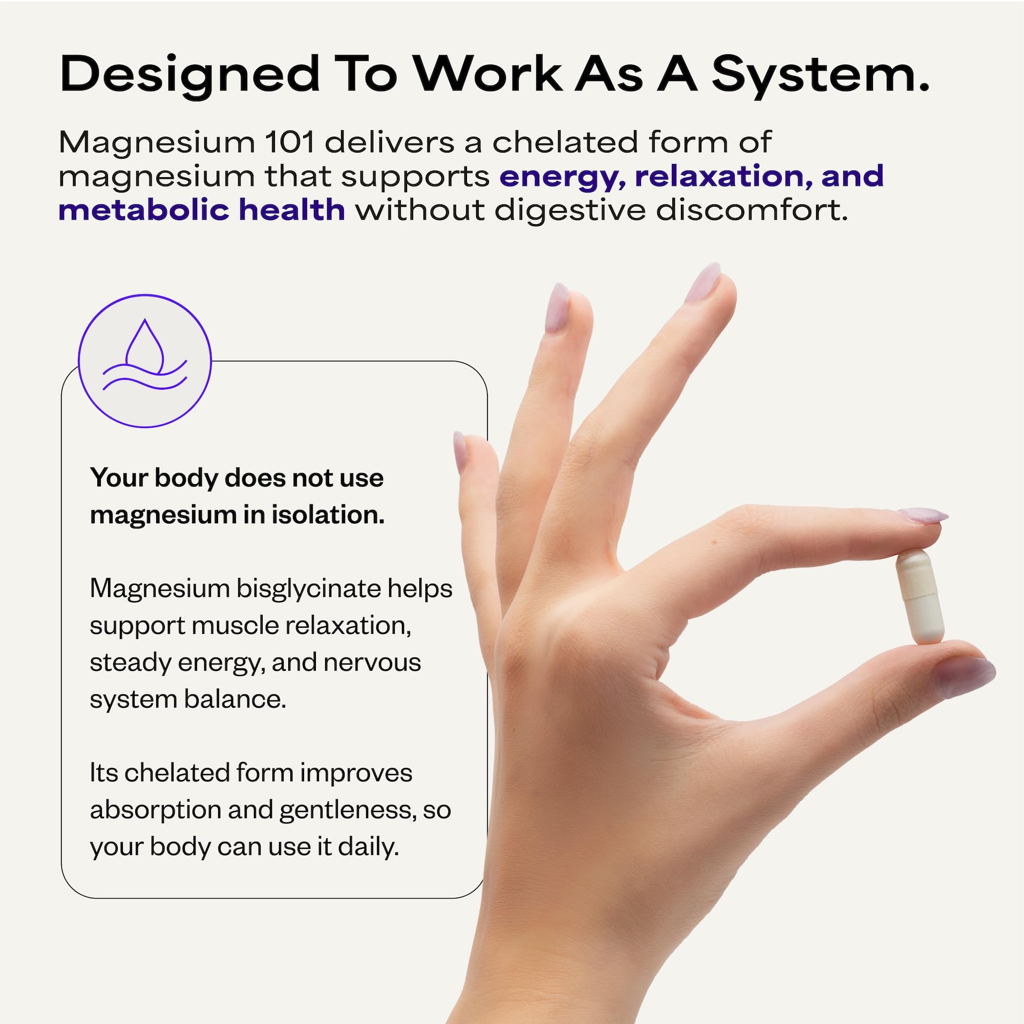 Suppgrade Labs tamaño comparado con mano, dosificación visible