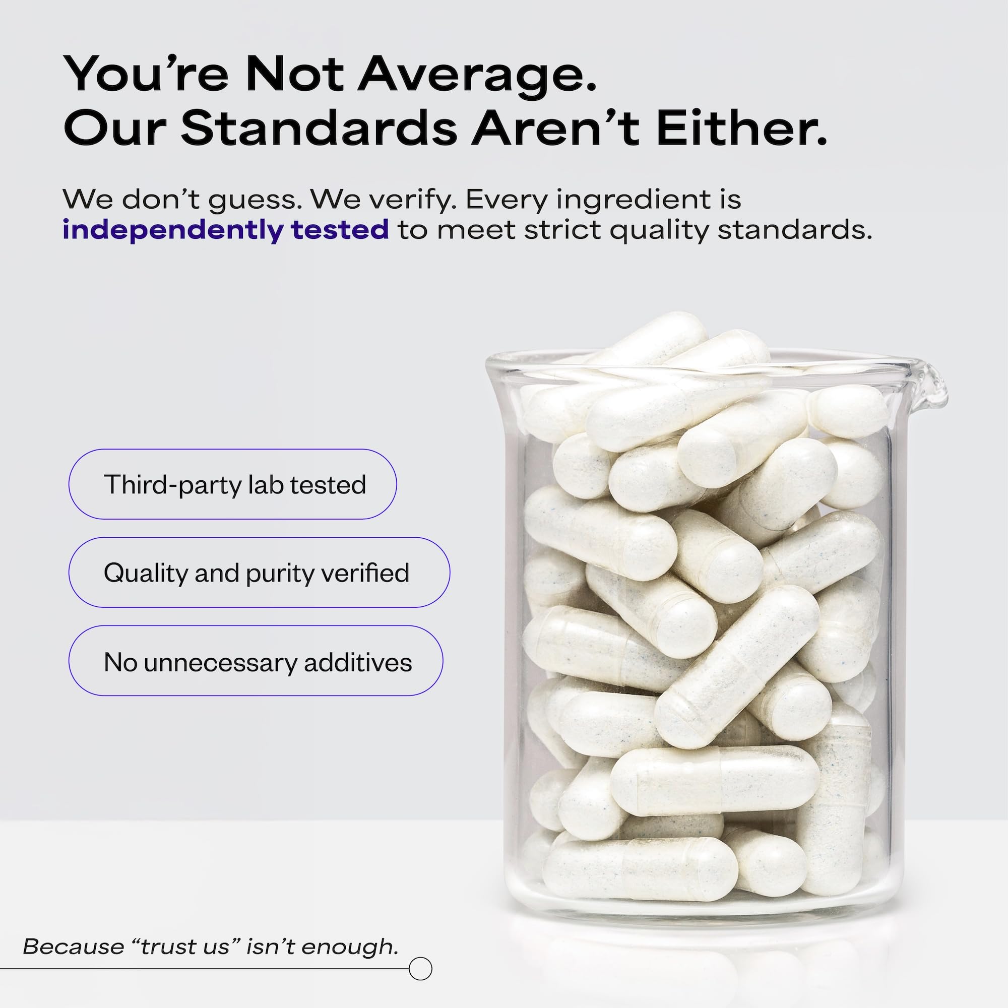 Suppgrade Labs primer plano de ingredientes minerales que sugiere pureza
