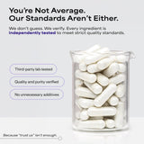 Suppgrade Labs primer plano de ingredientes minerales que sugiere pureza