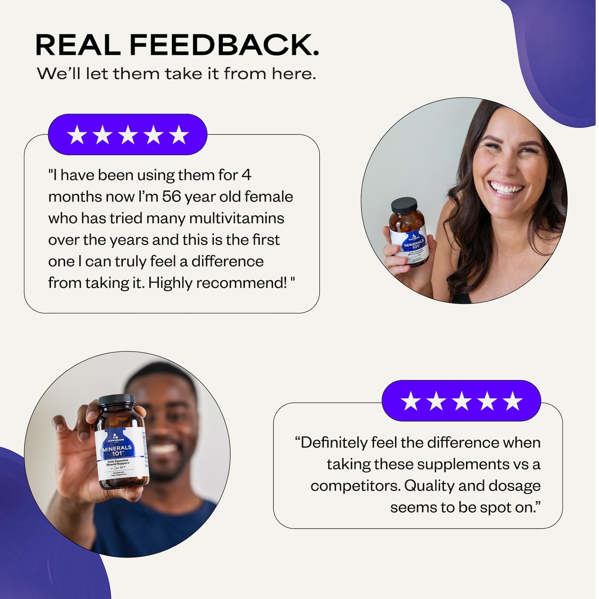 Suppgrade Labs etiqueta nutrimental legible con lista de minerales