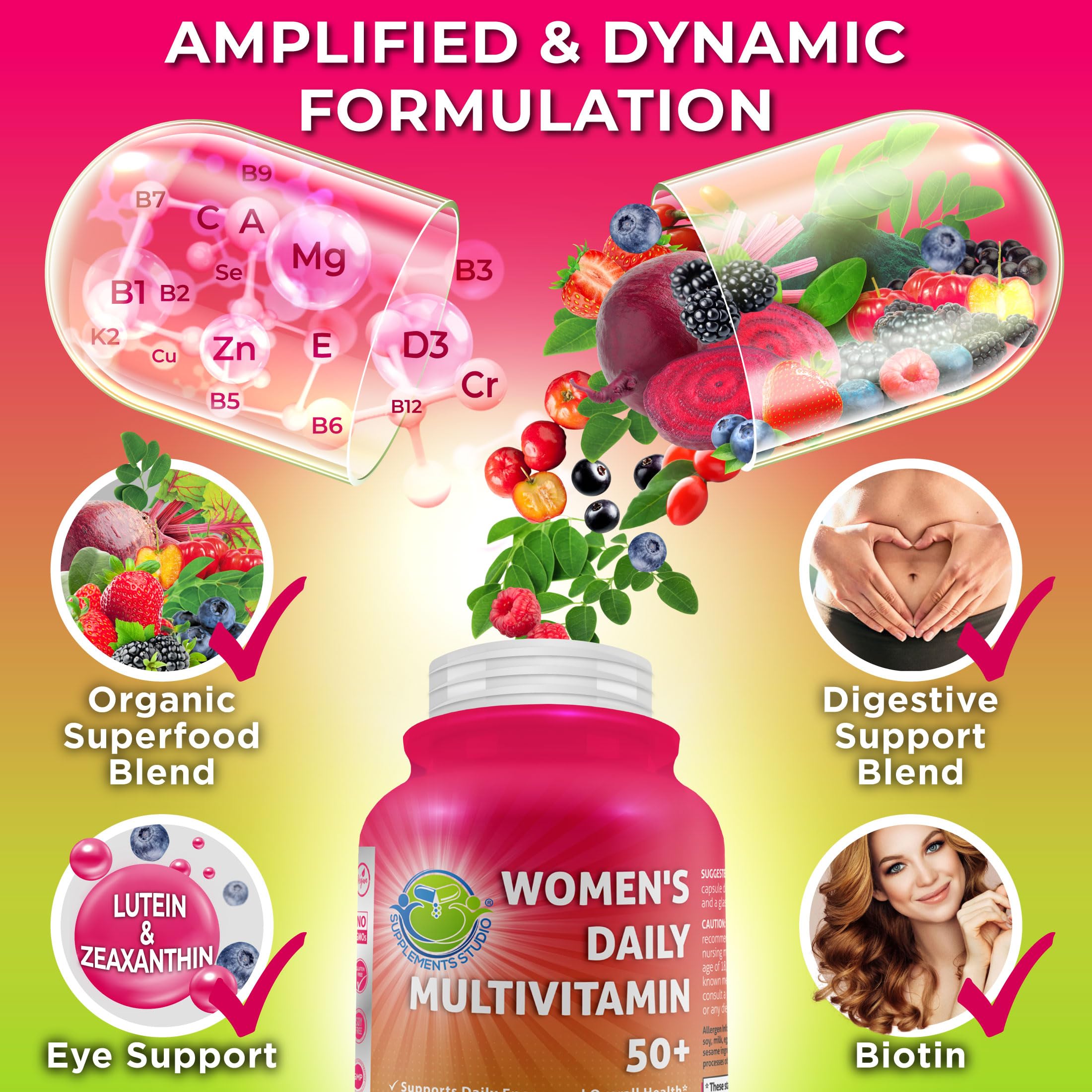 SUPPLEMENTS STUDIO mezcla de superalimentos orgánicos rica en nutrientes