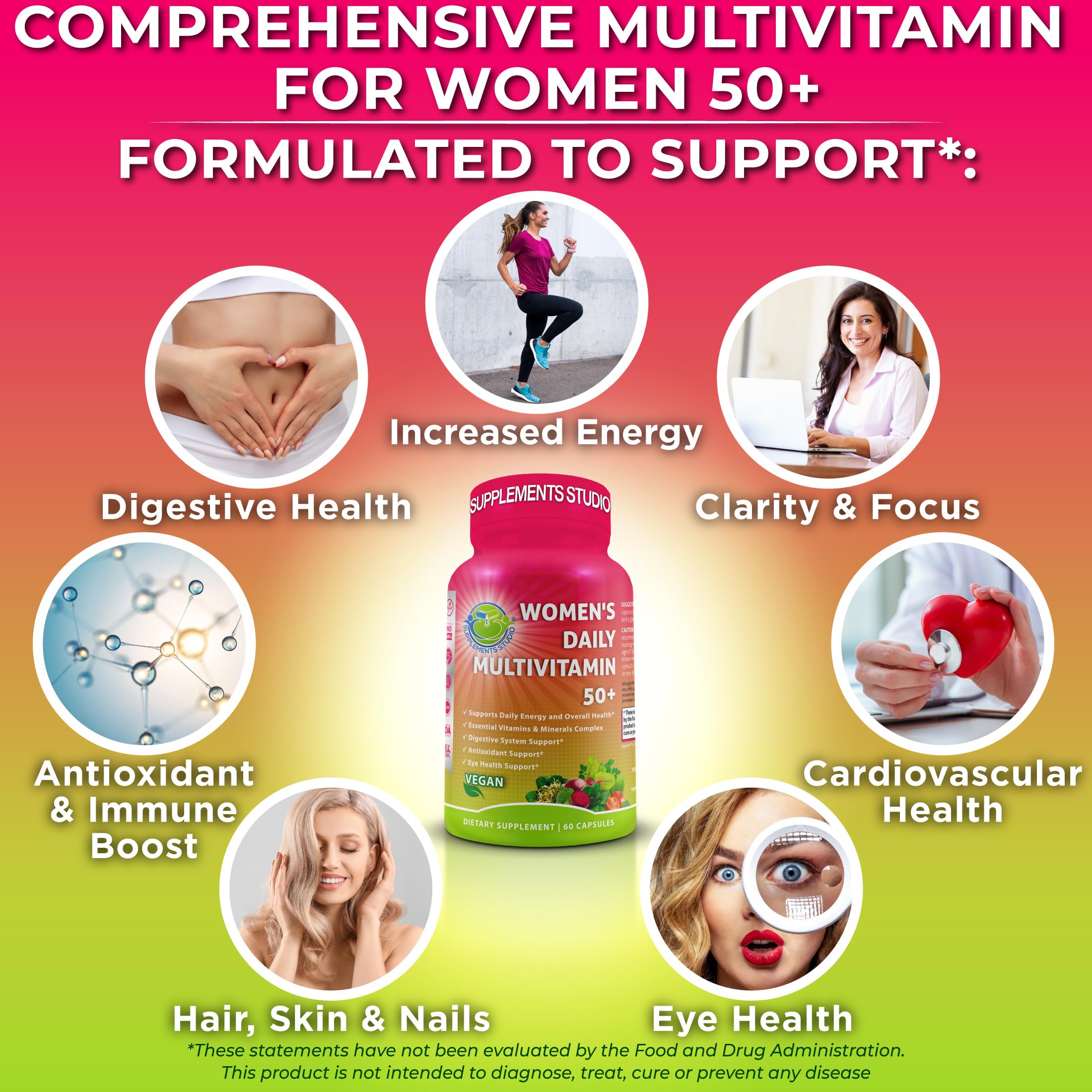 SUPPLEMENTS STUDIO mujer incorporando cápsula en su rutina diaria