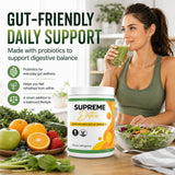Supreme Detox vaso servido como batido, bebida lista y práctica