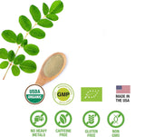 SUPREME HERBALS bolsa junto a cucharita para comparar tamaño y porciones prácticas