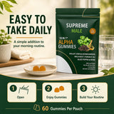 SUPREME MALE textura de gomita en primer plano para ver consistencia