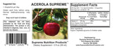Supreme Nutrition comparación de tamaño del frasco para referencia visual