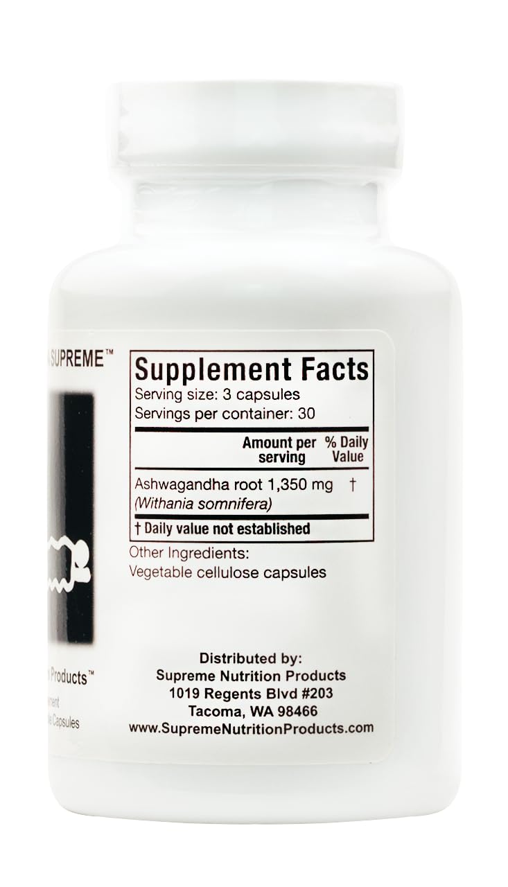 Supreme Nutrition botella abierta con cápsulas expuestas para referencia