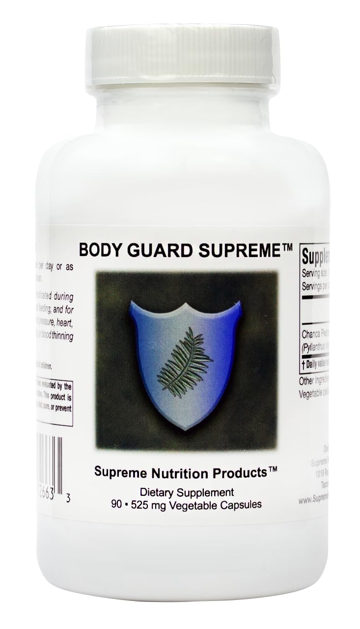 Supreme Nutrition Body Guard Supreme frasco frontal mostrando diseño y cantidad