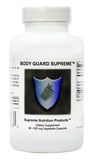 Supreme Nutrition Body Guard Supreme frasco frontal mostrando diseño y cantidad