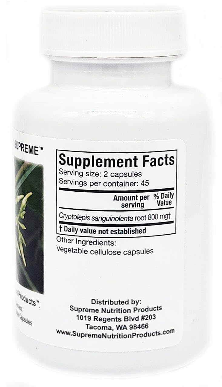 Supreme Nutrition primer plano de una cápsula vegetal mostrando textura y pureza