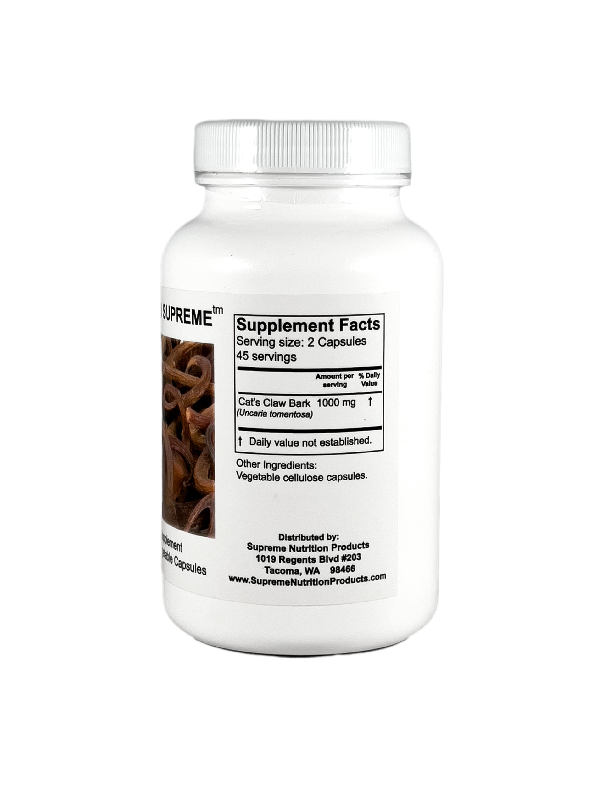 Supreme Nutrition detalle de cápsula vegetal indicando pureza y confianza