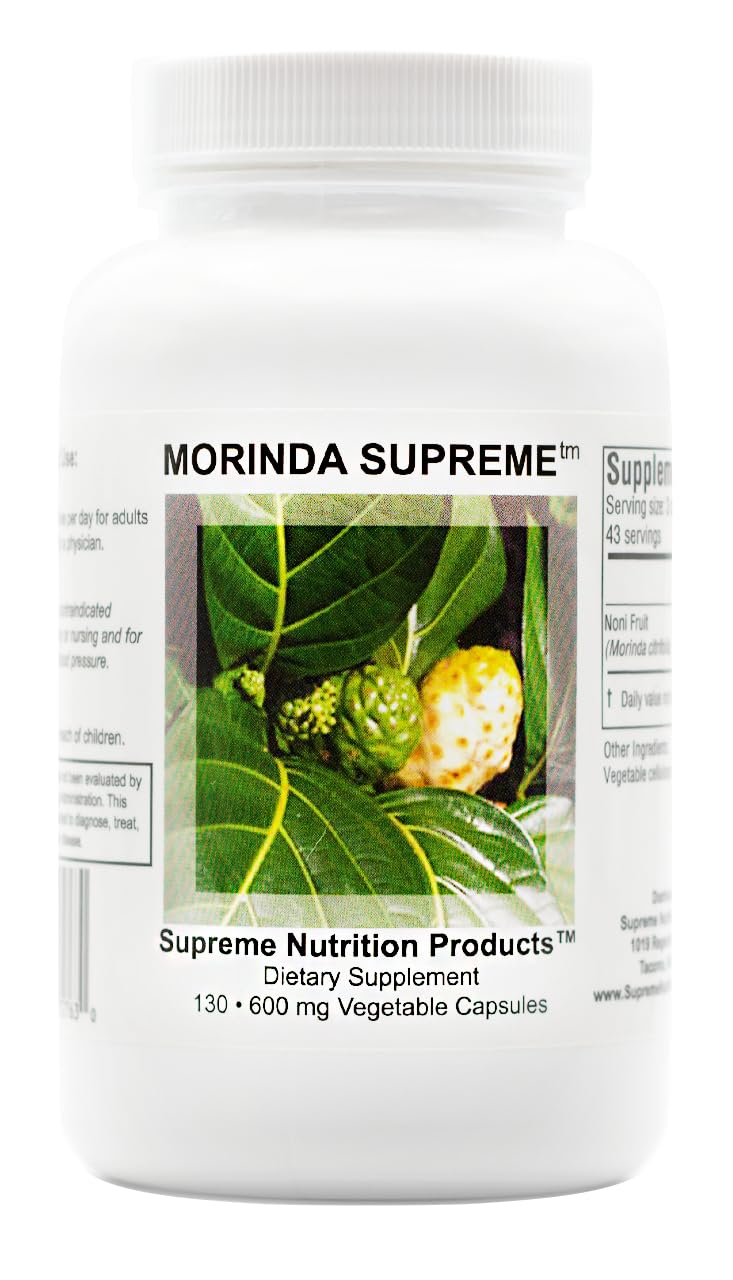Supreme Nutrition frasco frontal mostrando 130 cápsulas y claridad de ingredientes