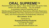 Supreme Nutrition Oral Supreme gota sobre piel destacando textura y sensación pura