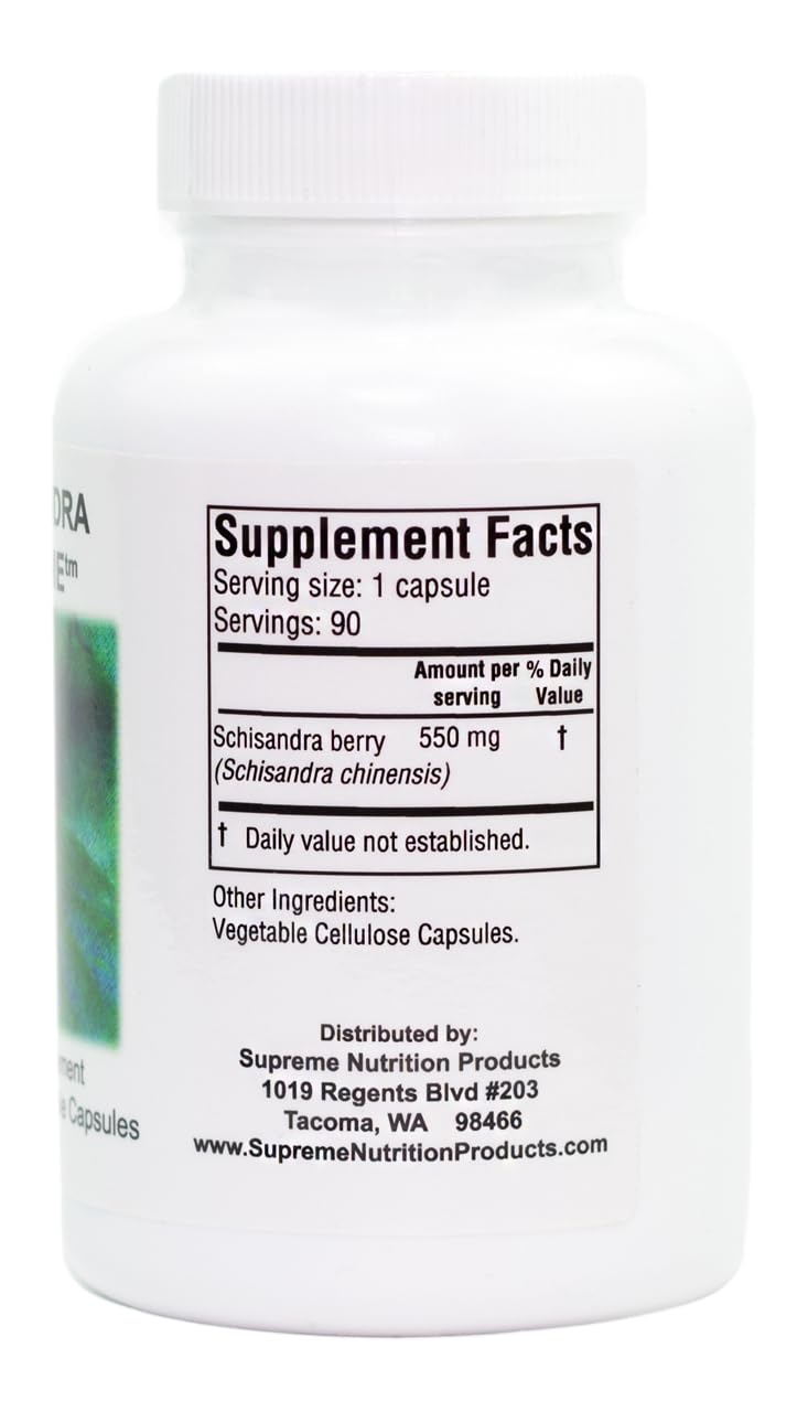 Supreme Nutrition polvo de schisandra en primer plano para pureza