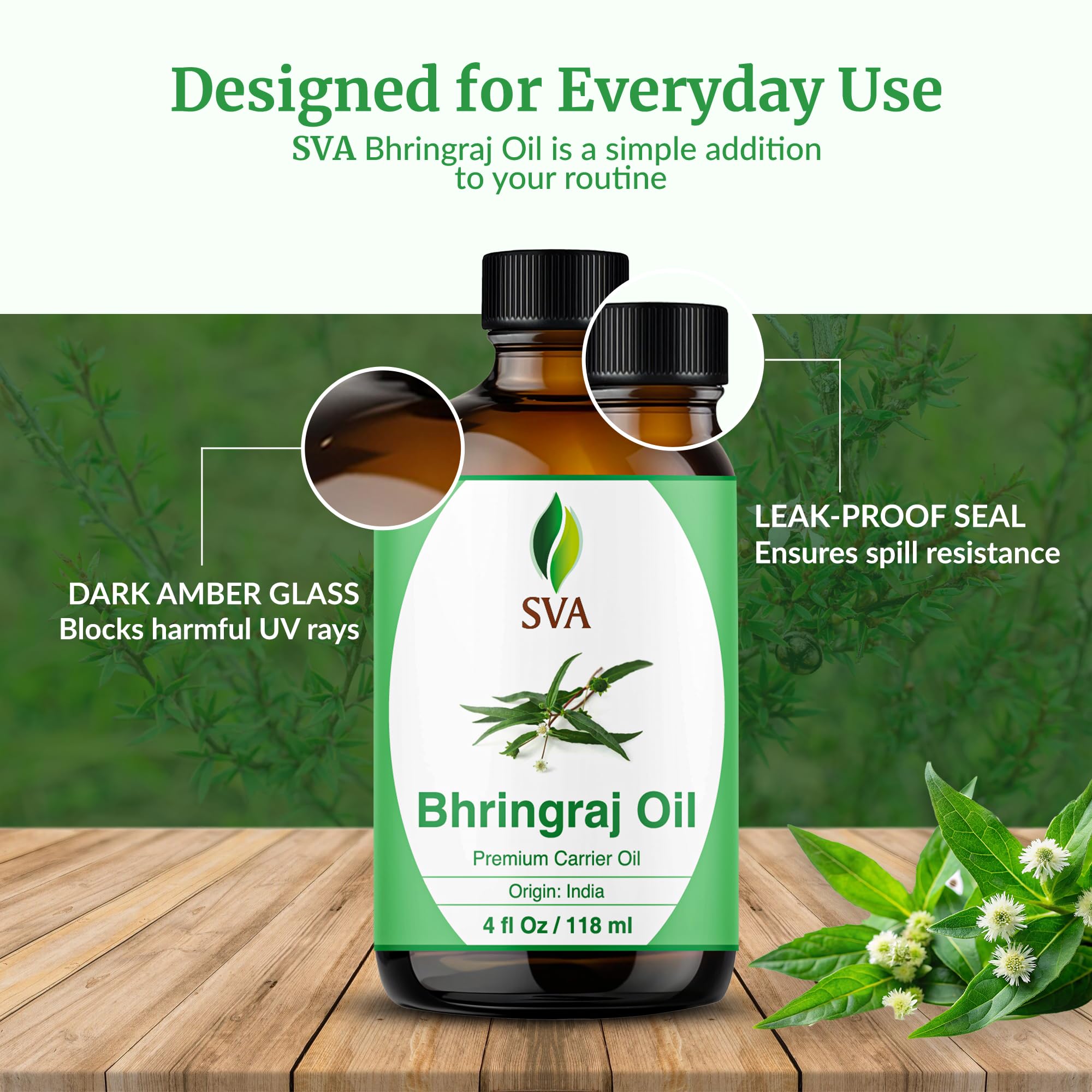 SVA ORGANICS etiqueta legible con lista de ingredientes y beneficios