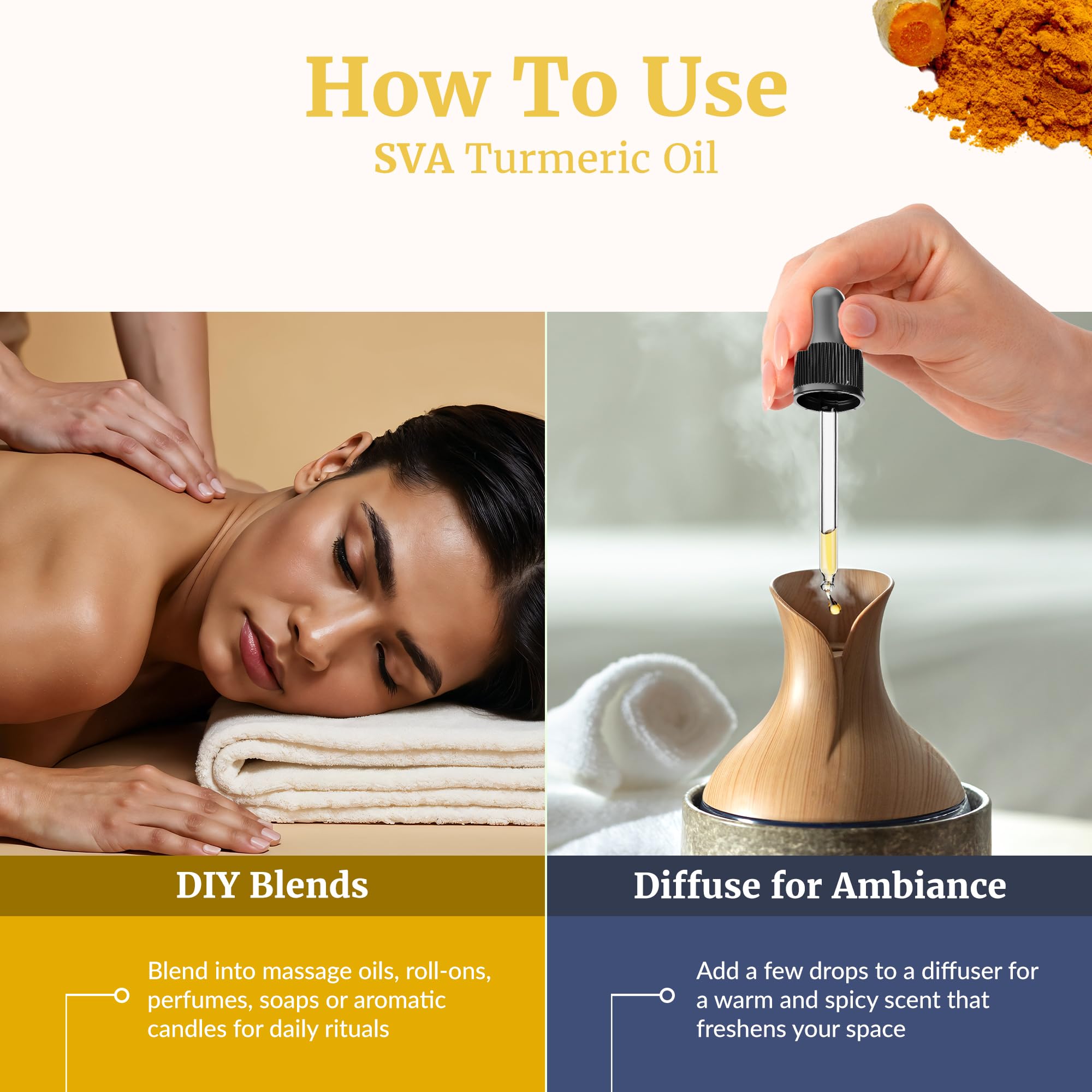 SVA ORGANICS mezcla de aceite de cúrcuma con acondicionador para cabello