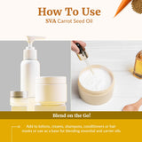 SVA ORGANICS aceite en mesa con frascos para proyectos DIY y ahorro