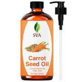 SVA ORGANICS botella frontal de aceite de semilla de zanahoria, presentación grande
