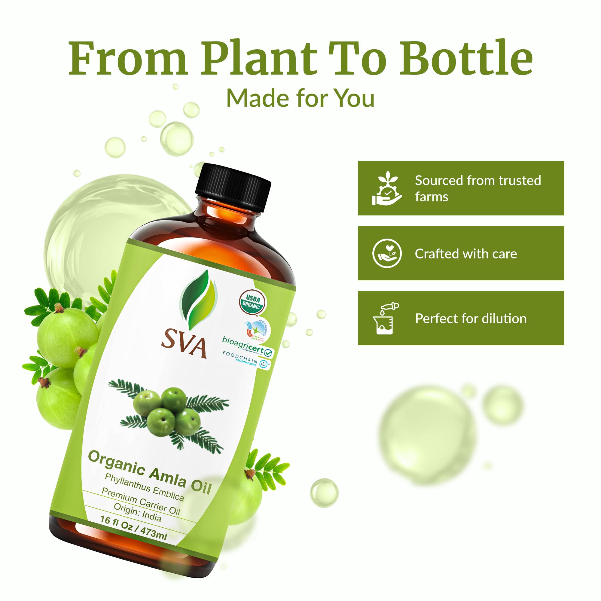 SVA ORGANICS aplicación en cabello mostrando fácil masaje y distribución