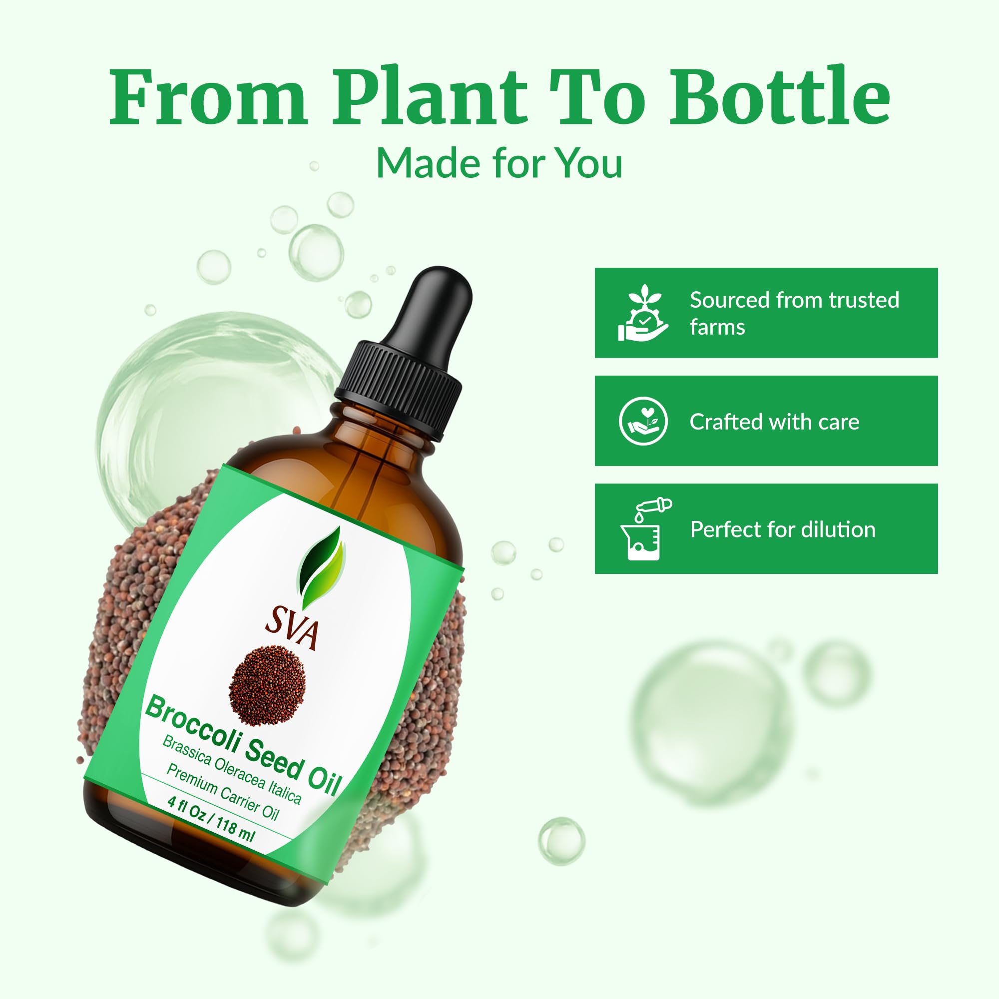 SVA ORGANICS gotas de aceite en cabello nutre y controla el frizz