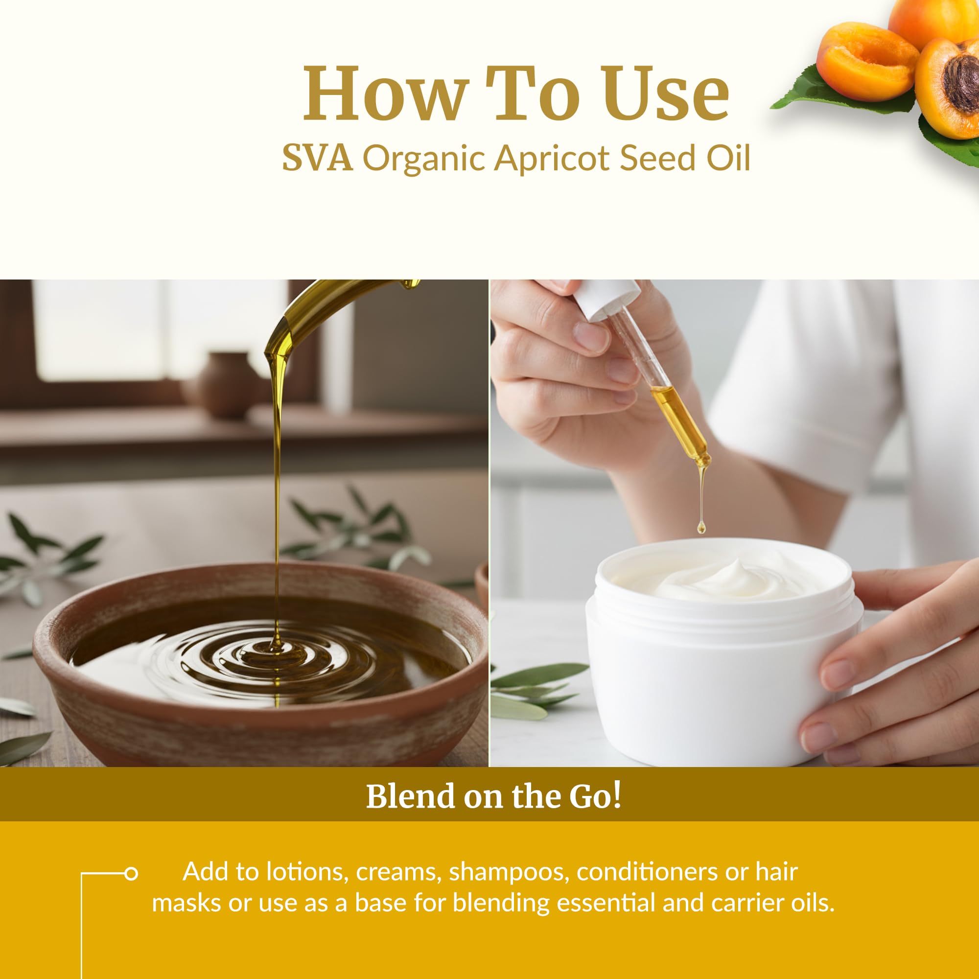 SVA ORGANICS aplicación facial con poca cantidad, hidratación sin brillos