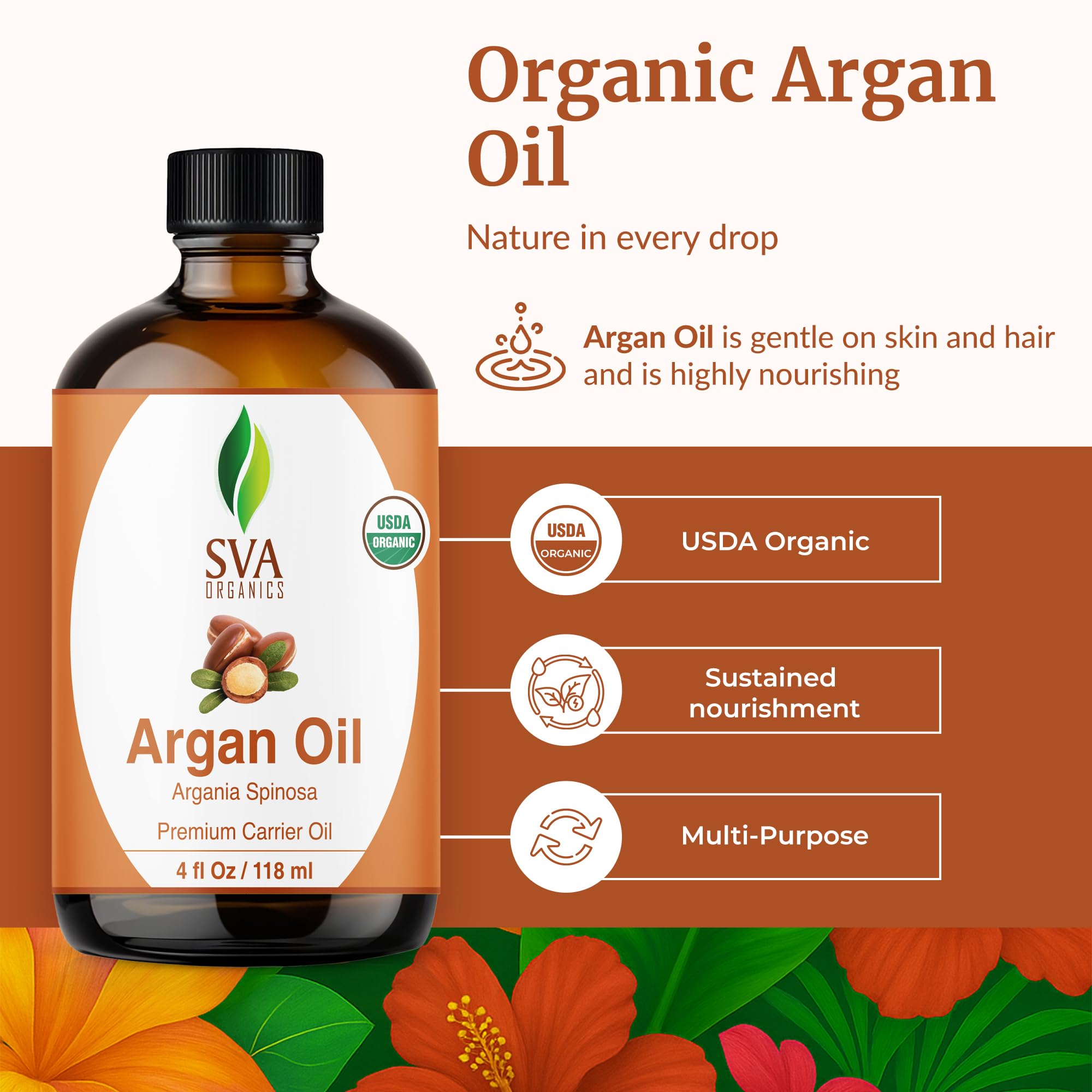 SVA ORGANICS gotero extrayendo aceite de argán, dosificación precisa