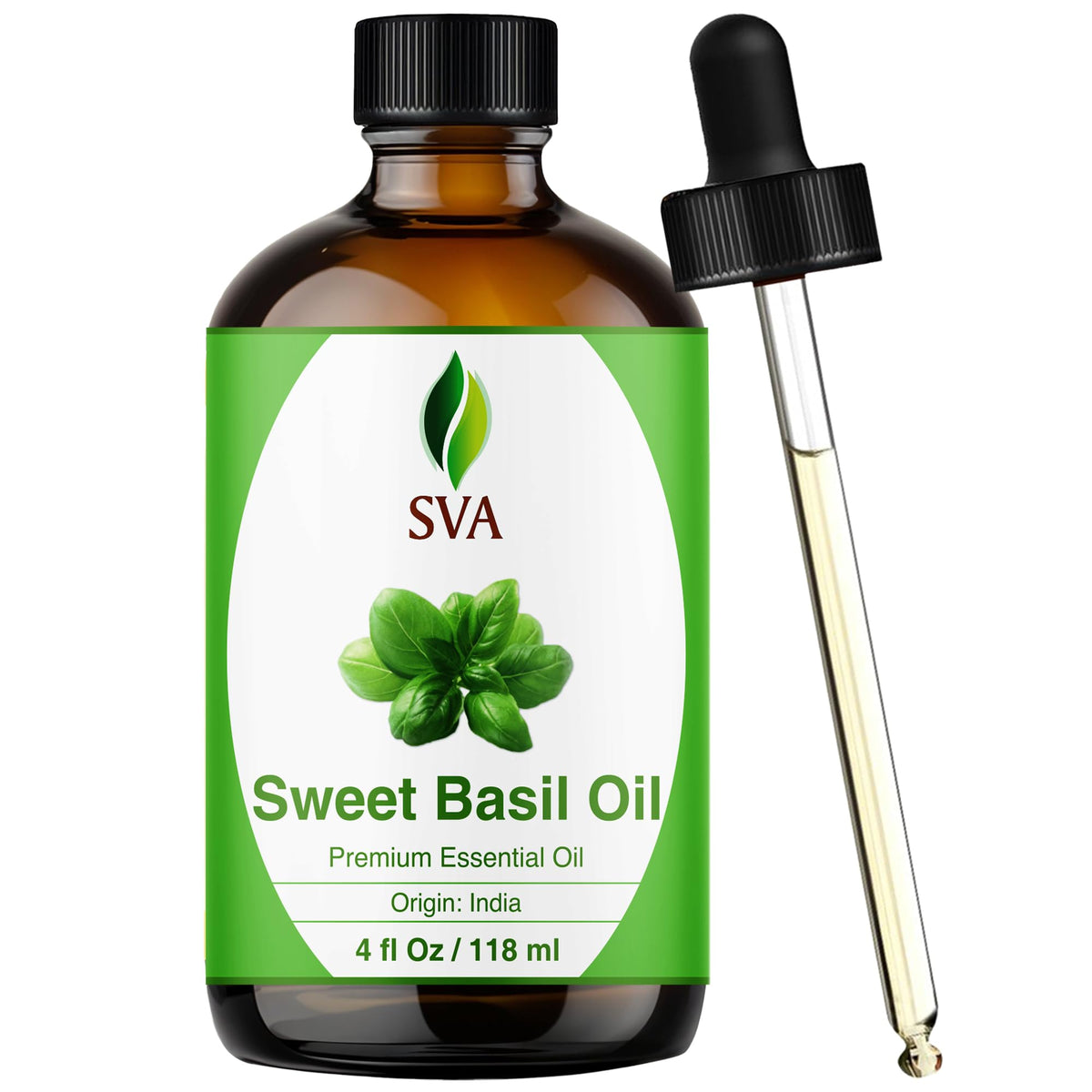 SVA ORGANICS botella frontal albahaca para aroma hogar