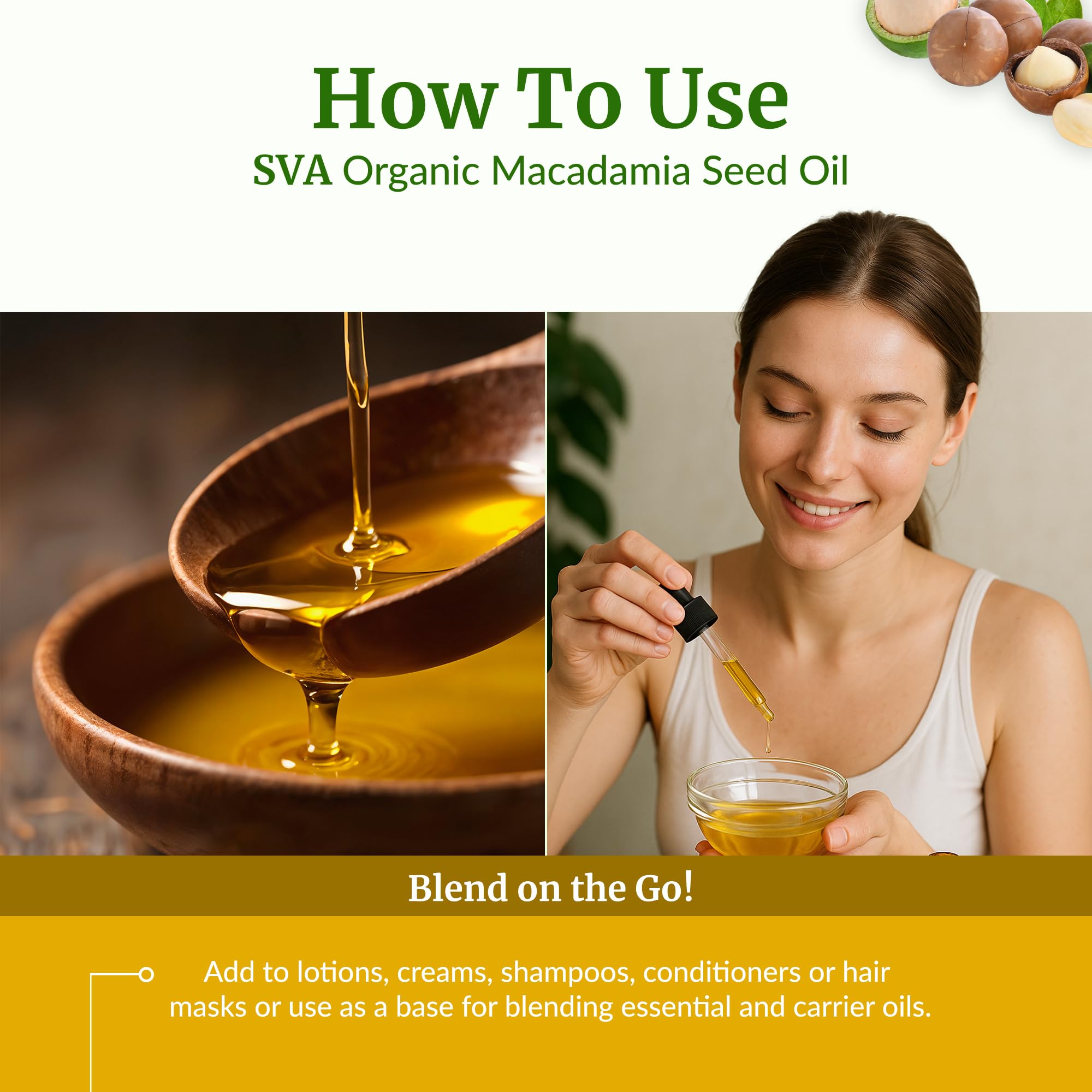 SVA ORGANICS botella junto a mano para apreciar tamaño real y portabilidad