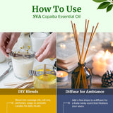 SVA ORGANICS mezcla de copaiba en rutina capilar, cuero cabelludo nutrido