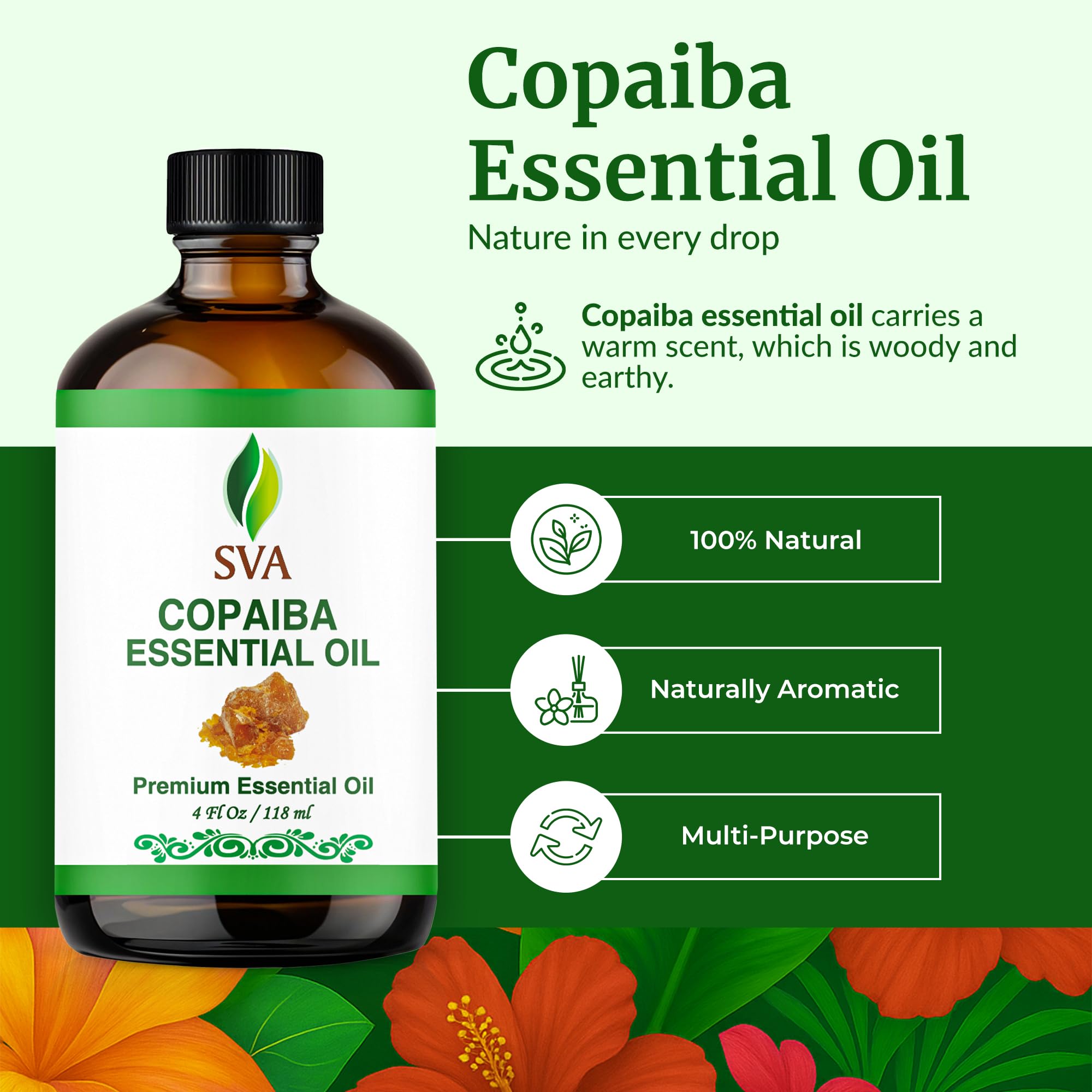 SVA ORGANICS gotero vertiendo gotas, control de dosificación preciso
