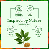 SVA ORGANICS gota de aceite de copaiba sobre fondo claro, textura pura