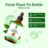 SVA ORGANICS copaiba en difusor en sala, ambiente aromático relajante