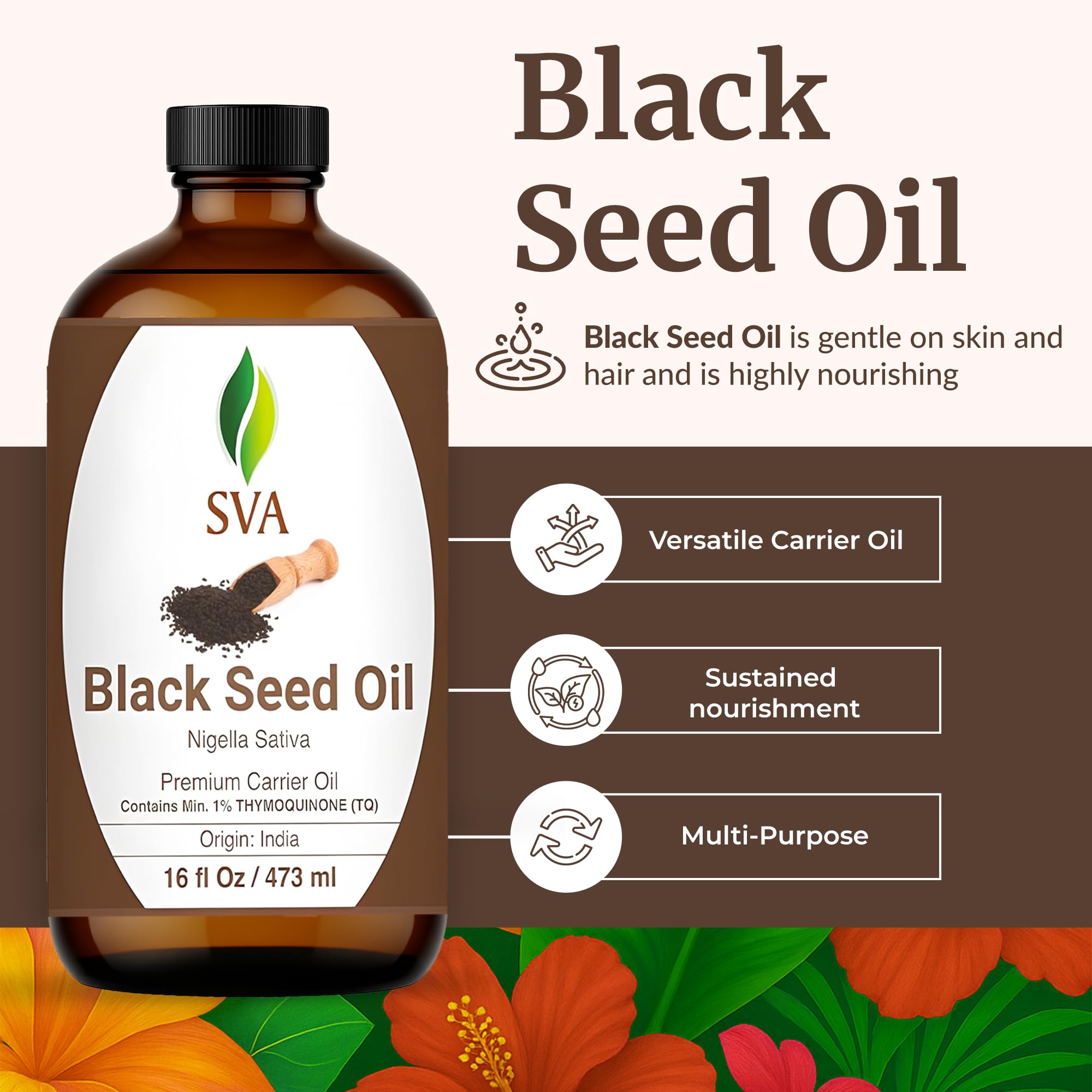 SVA ORGANICS detalle del aceite fluido en textura brillante para mezclas caseras