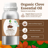 SVA ORGANICS gota de aceite de clavo en superficie, pureza visible