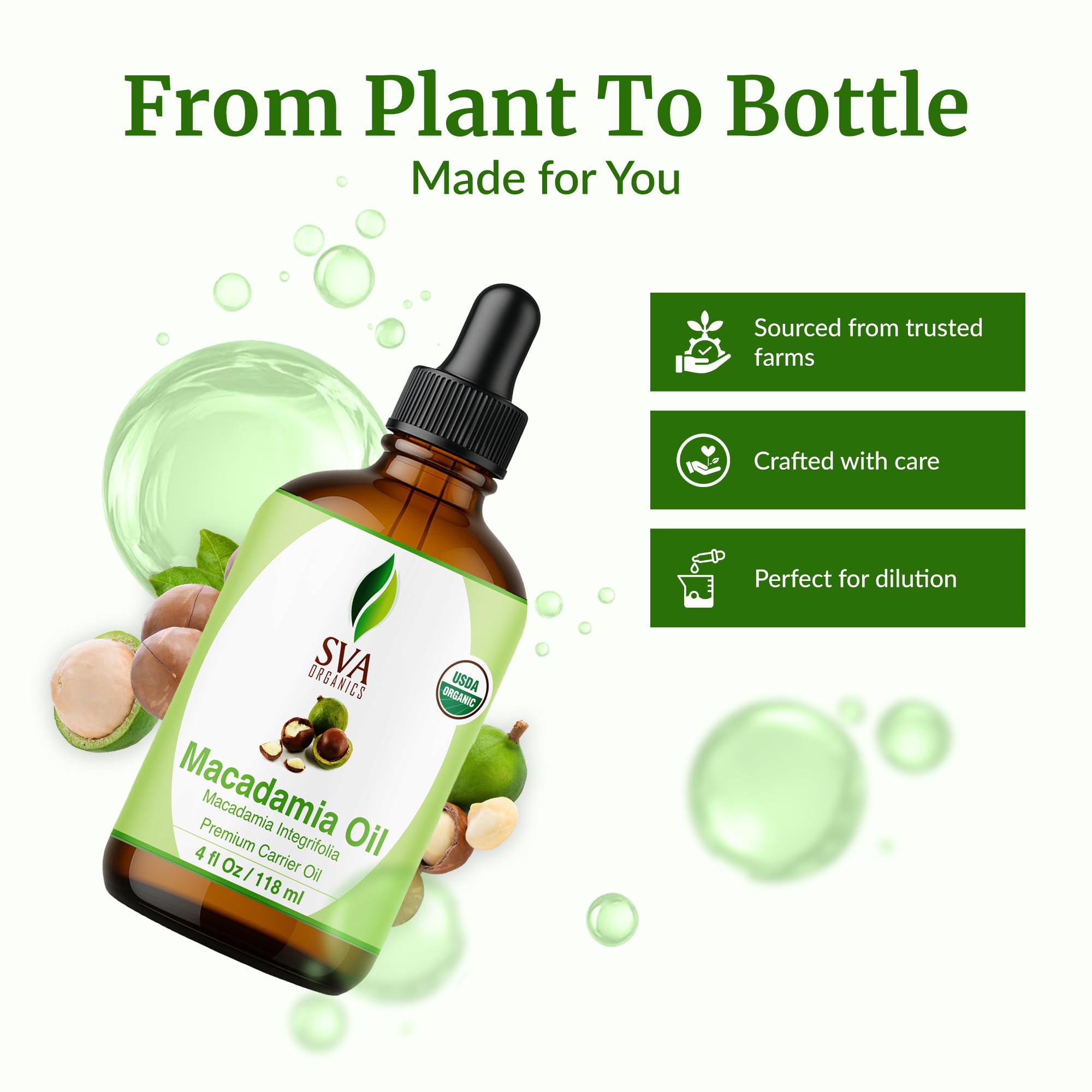 SVA ORGANICS aplicación en cabello y cuero cabelludo para nutrición
