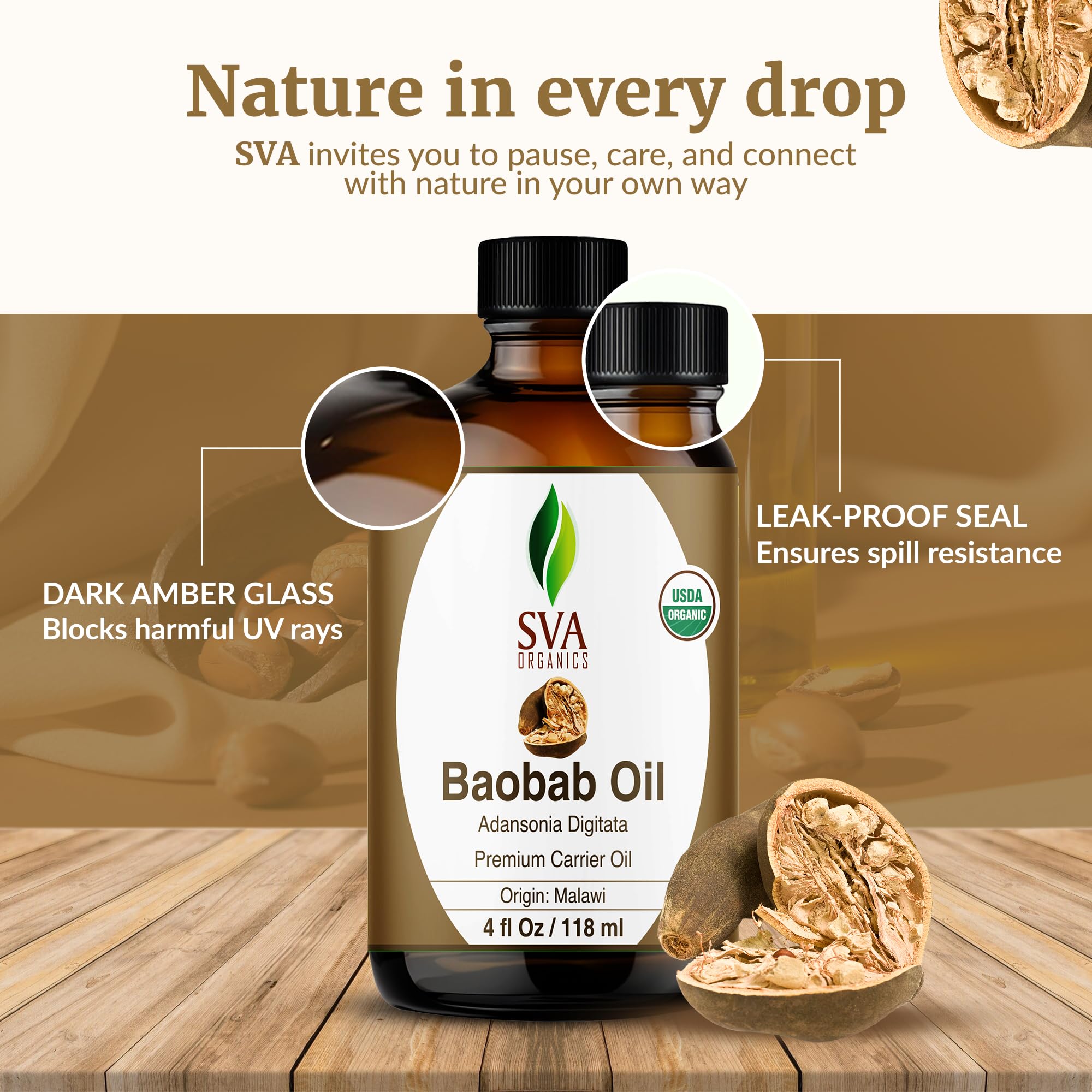 SVA ORGANICS etiqueta legible mostrando información del aceite orgánico