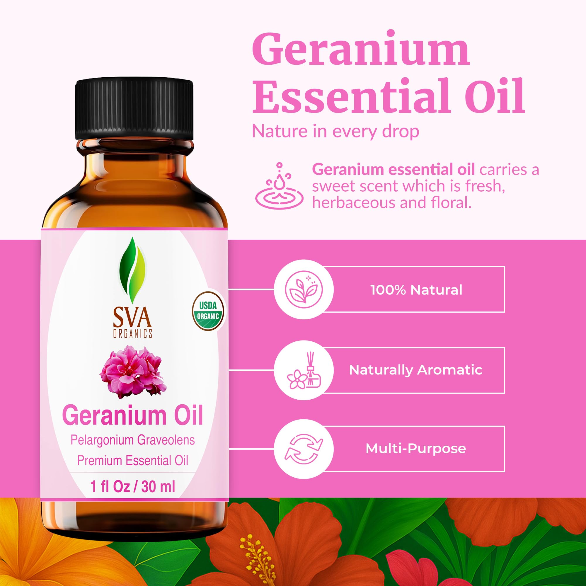 SVA ORGANICS detalle del gotero dosificando gotas precisas para uso seguro