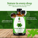 SVA ORGANICS hojas frescas y aceite mostrando origen herbáceo