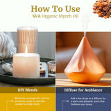 SVA ORGANICS resina de Commiphora, origen natural del aceite