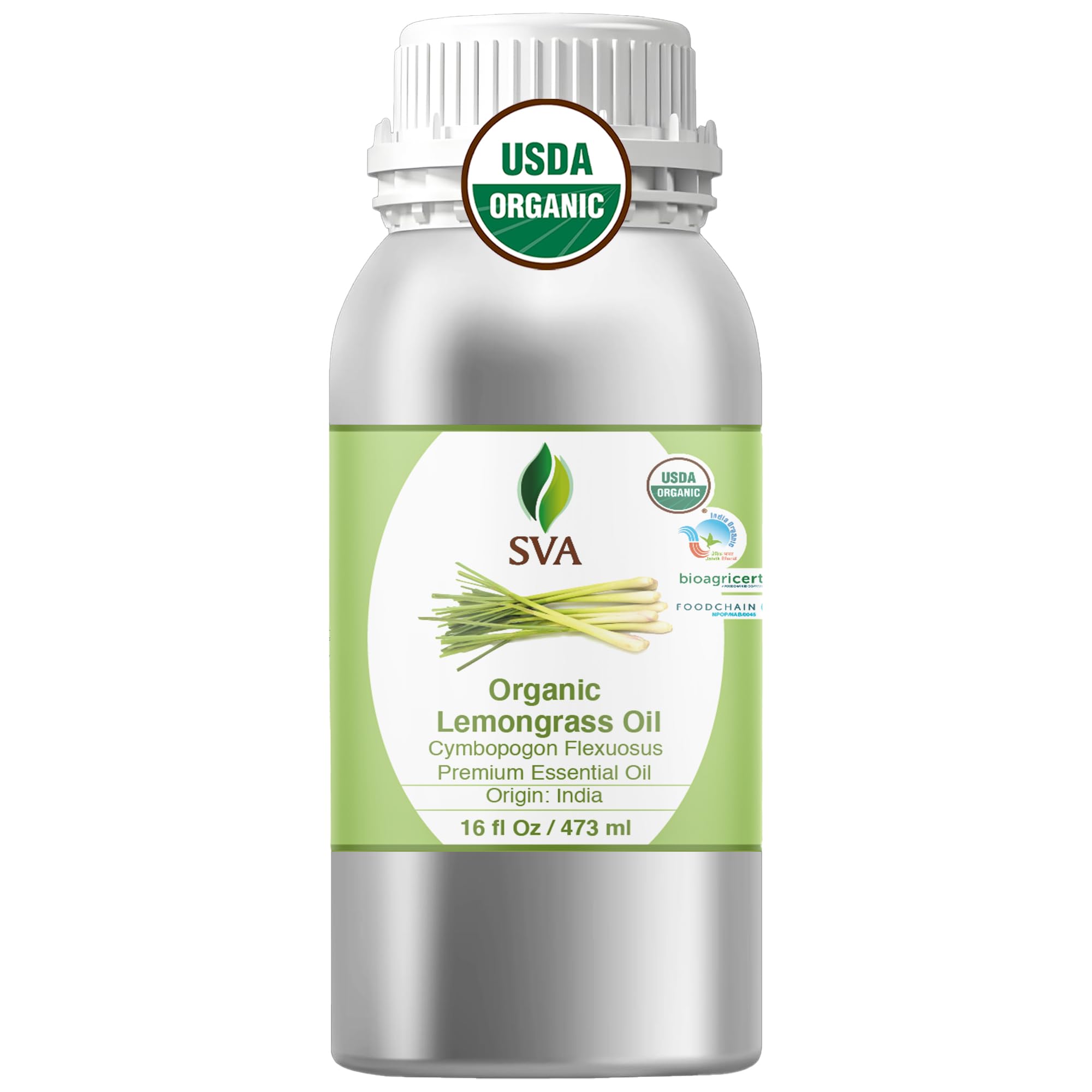 SVA ORGANICS botella frontal mostrando etiqueta clara y volumen grande