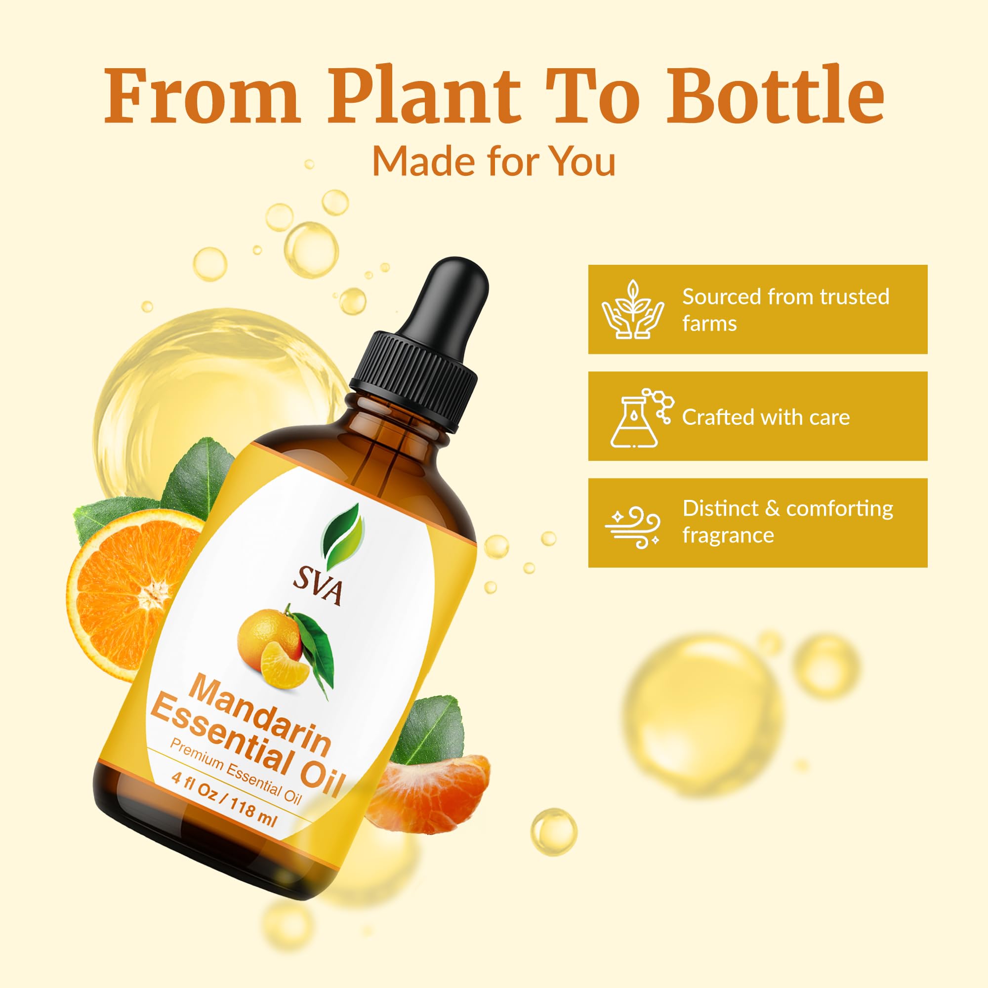 SVA ORGANICS aceite en difusor liberando aroma cítrico agradable al ambiente