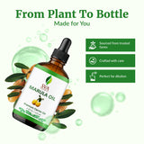 SVA ORGANICS aceite de marula en manos aplicando, hidratación y masaje fáciles
