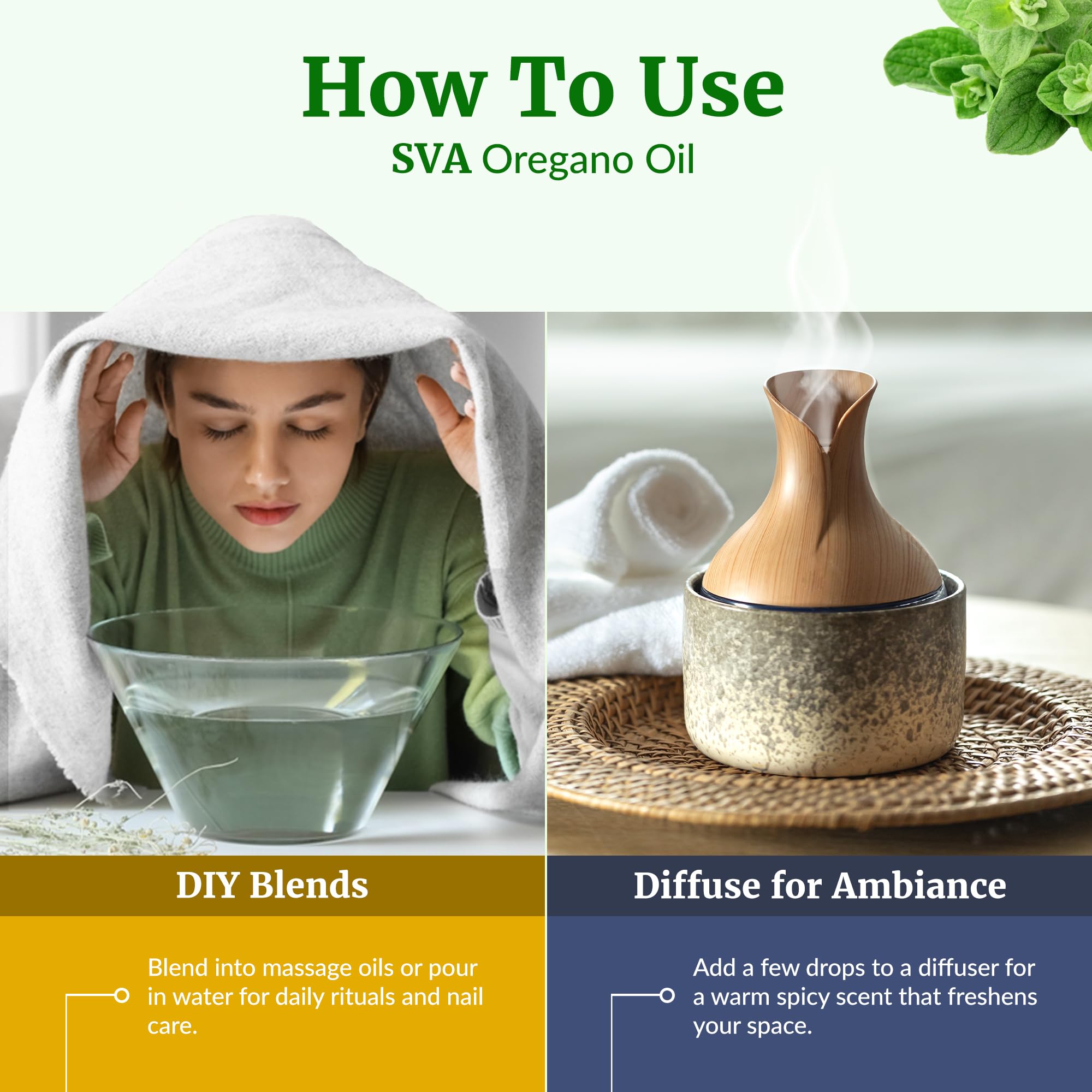 SVA ORGANICS frasco junto a objeto cotidiano para comparar tamaño