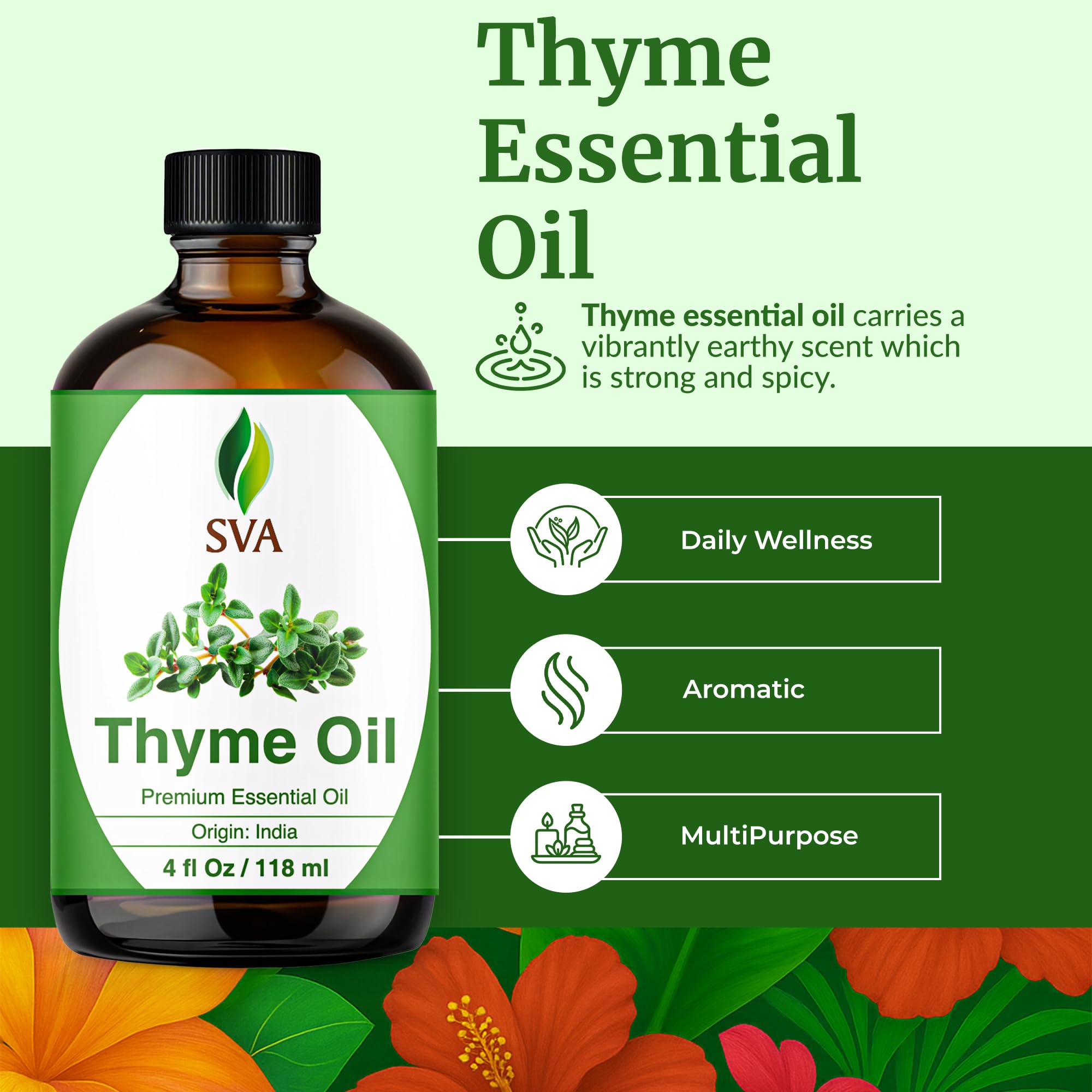SVA ORGANICS gotas de aceite sobre superficie, textura limpia y fácil de mezclar