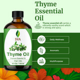 SVA ORGANICS gotas de aceite sobre superficie, textura limpia y fácil de mezclar