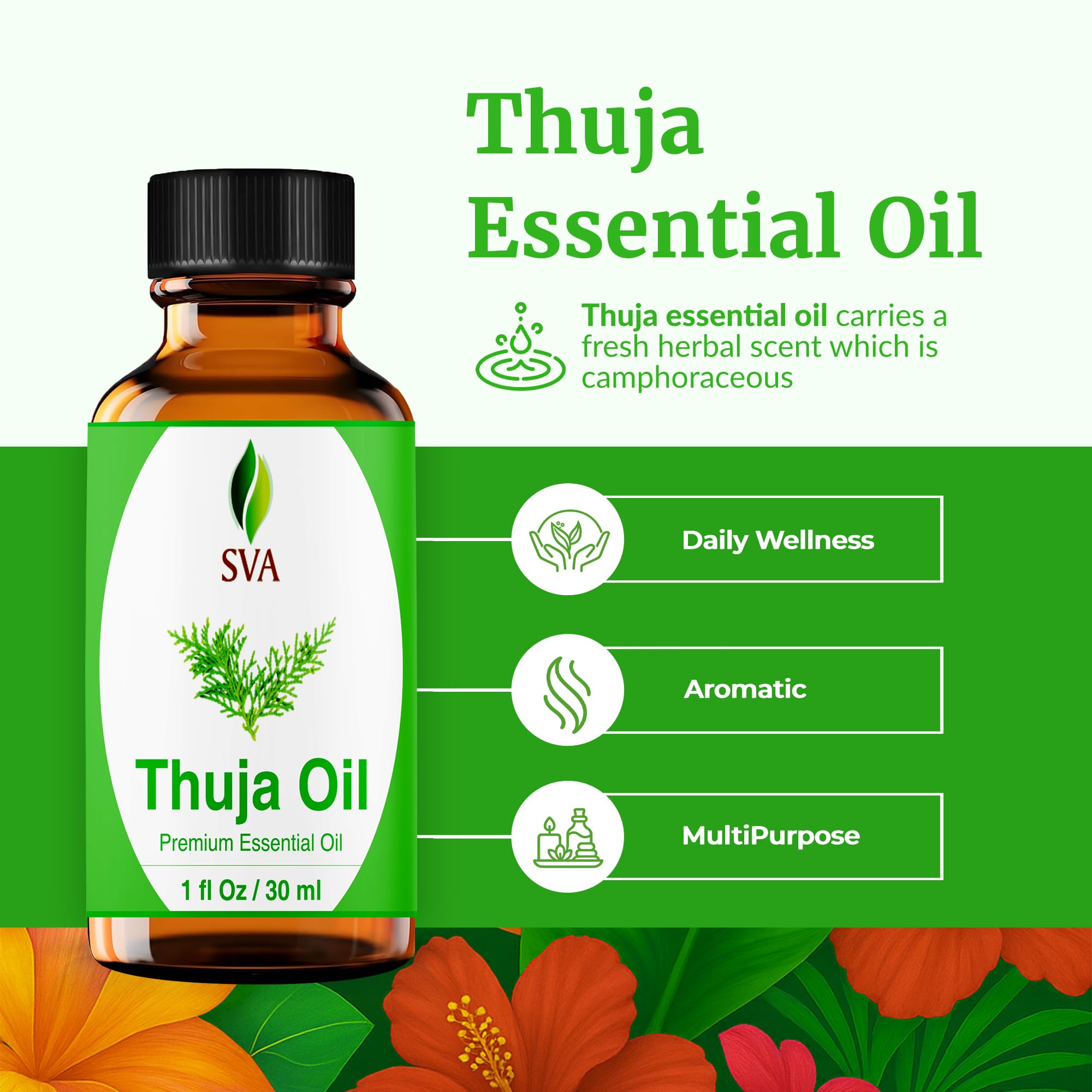 SVA ORGANICS cuentagotas dosificando Thuja para aplicar con precisión