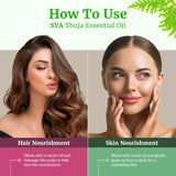 SVA ORGANICS mezcla de Thuja con aceite portador lista para masaje