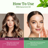 SVA ORGANICS aplicación diluida en mano para masaje demostrando uso corporal seguro