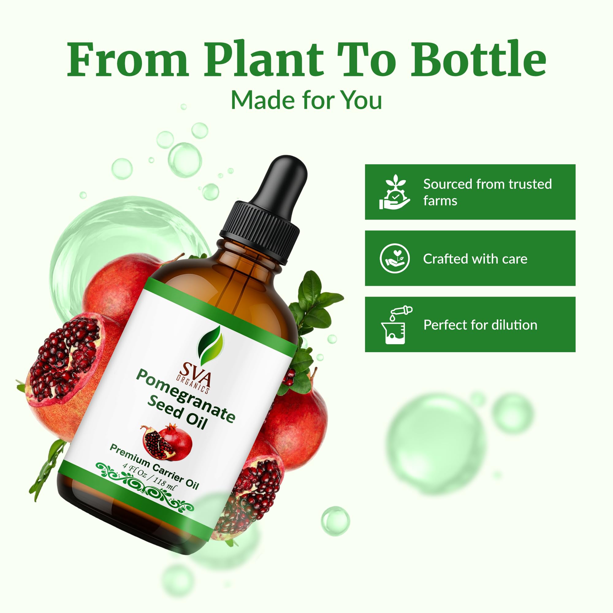 SVA ORGANICS aplicación facial con gotas, hidratación natural y acabado no graso