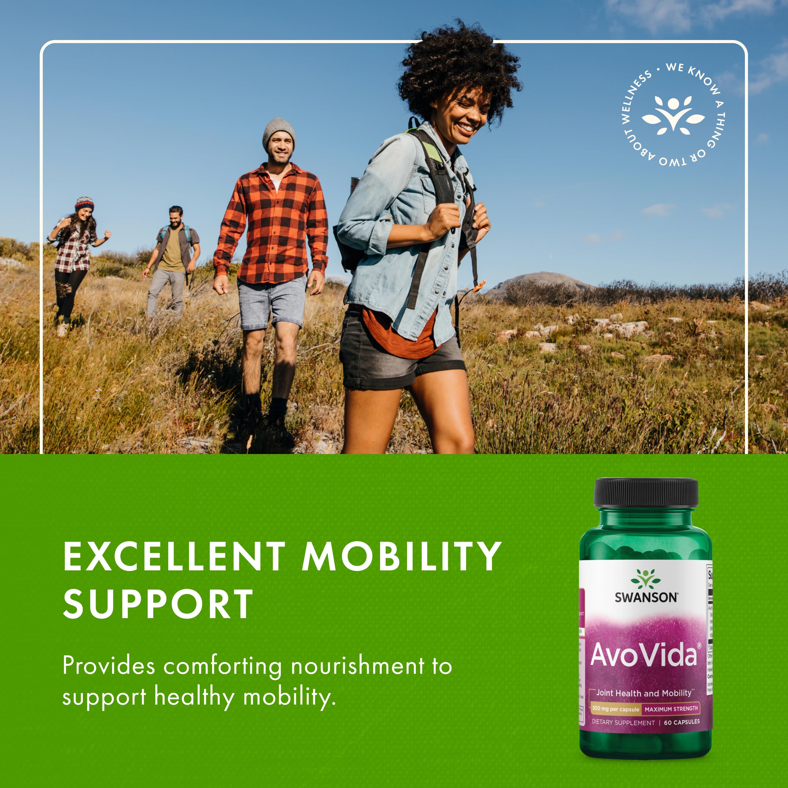 Swanson AvoVida imagen lifestyle caminata sustentando movilidad
